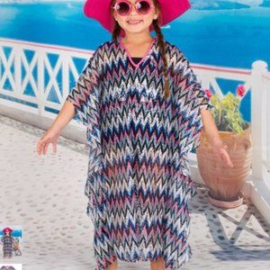 Mia belle Baby crochet kaftan swim cover up 2/3T